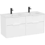 Roca Koupelnová skříňka s dvojumyvadlem Roca Optica 120x58x45,5 cm bílá matná mat OPT1202ZBM OPT1202ZBM