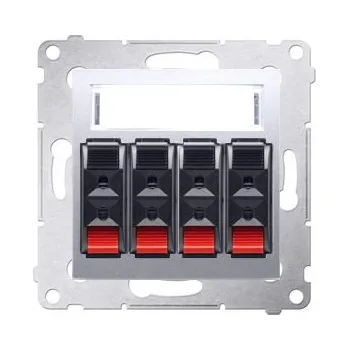 Elektrická zásuvka Elektrická Zásuvka nástěnná Kontakt-simon stříbrná