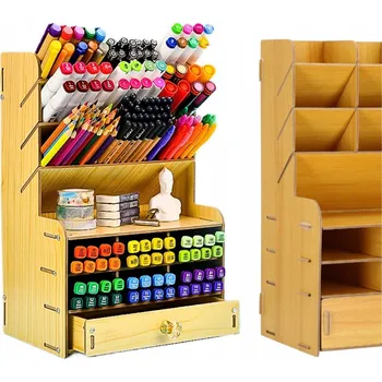 Psací stůl ORGANIZÉR NA PSACÍ STŮL MULTIFUNKČNÍ KANCELÁŘSKÝ NÁČINÍ ZÁSOBNÍK NA PASTELKY