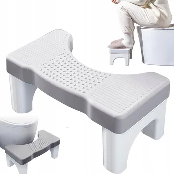 Stolička TOALETNÍ STOLIČKA ZAKŘIVENÝ DESIGN PROTI ZÁCPĚ A HEMOROIDŮM