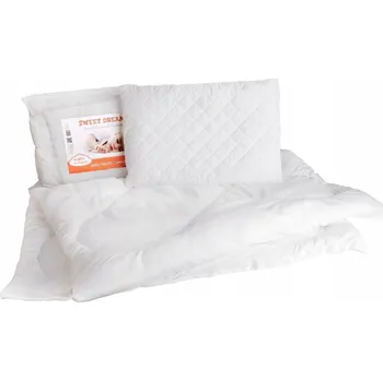 přikrývka Souprava do postýlky: přikrývka 100x135 + polštář 40x60 pro děti, bílá barva