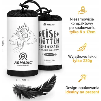 Spacák LETNÍ TURISTICKÝ SPACÁK S ZIPEM 220x90 - TEPLÝ, LEHKÝ, MIKROVLÁKNO