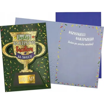 Obraz Přání B6 k narozeninám (pro muže, pohár) - Kukartka