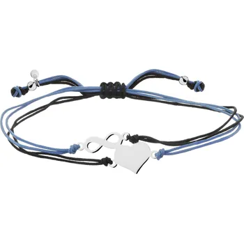 Náramek Náramek se stříbrnými prvky - srdce, nekonečno - AP543-6029