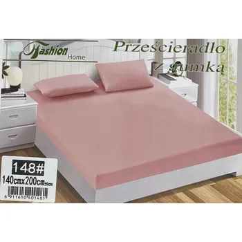 Prostěradlo Prostěradlo s gumou 140x200 bavlněný satén měkké růžové