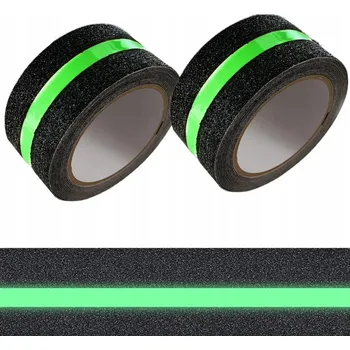 Lepicí páska 2 PROTISKLUZOVÁ PÁSKA SVÍTÍCÍ VE TMĚ na schody samolepicí 5m 50mm