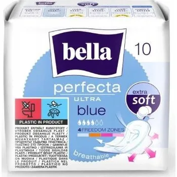 Menstruační vložka Hygienické vložky Bella Perfecta Ultra Blue s křidélky, 10 ks