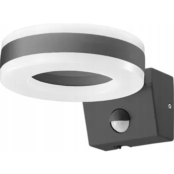 Nástěnné svítidlo Adviti LED fasádní svítidlo, nástěnné, s pohybovým senzorem IP65 4000K, šedé