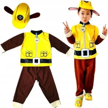 Karnevalový kostým KOSTÝM Tlapková patrola RUBBLE S 98/110 ŽLUTÝ
