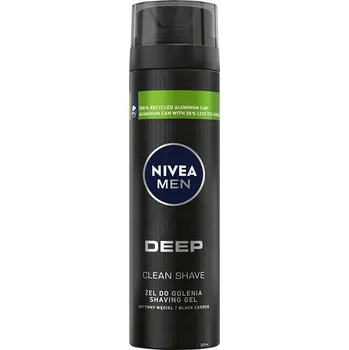 NIVEA MEN Deep Gel na holení s aktivním uhlím pro muže 200 ml