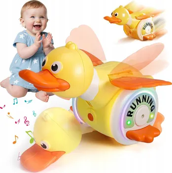 UTÍKAJÍCÍ KACHNA INTERAKTIVNÍ KACHNA HRAČKA ZVUKY HRA HUDBA SVĚTLA