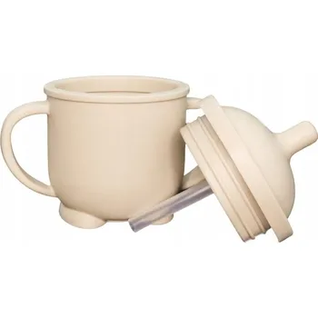 Obraz Silikonový hrneček s pítkem proti rozlití (béžový) MyRoys