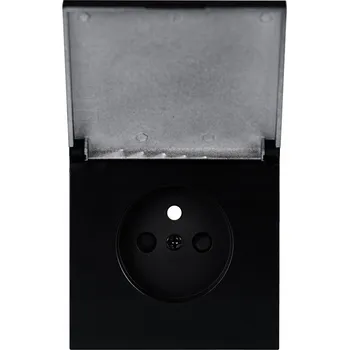 Elektrická zásuvka Elektrická Zásuvka nástěnná Viplast černá