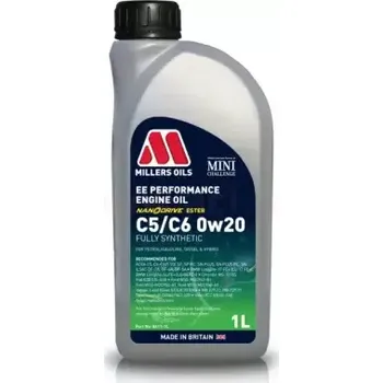 Motorový olej MILLERS OILS MILLERS OIL EE PERFORMANCE NANODRIVE C5/C6 0W-20 1L