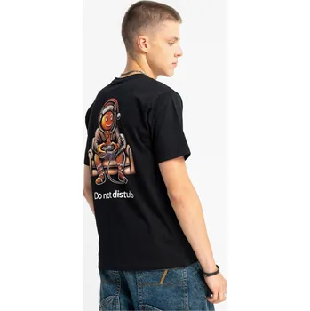 Chlapecké tričko Reporter Young | Chlapecké černé tričko s vánočním potiskem perníčka – hráče na zádech - Barva ČERNÁ, Velikost 170 253-0440B-81-100-1