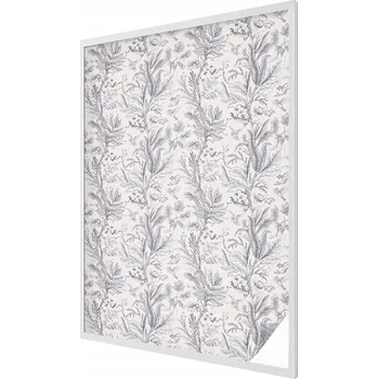 Okenní dekorace Fólie na okna mléčná, samolepicí, dekorativní - Listy a motýli 100x146 cm