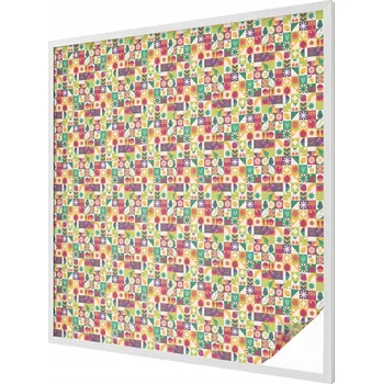 Okenní dekorace Dekorativní samolepka na okno - Vitráž, barevná abstrakce 100x100 cm