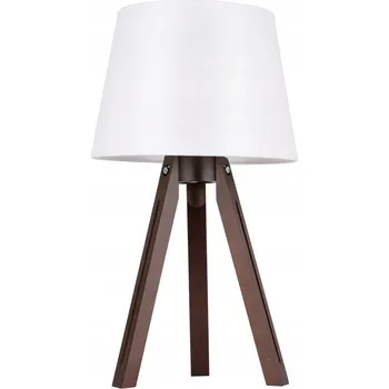 Lampička Stolní lampa Tripod 1xE27 Max. 40W Bukové dřevo ořechové barvy / Bílé stínidlo