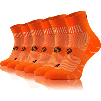 Pánská móda Sesto Senso 3 páry bavlněných běžeckých ponožek 39-42 oranžové