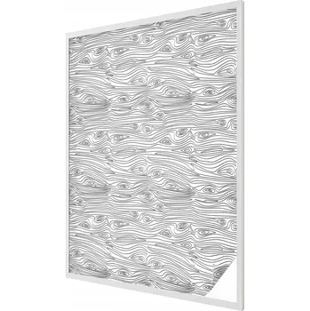 Okenní dekorace Dekorativní okenní fólie s mléčným efektem a motivem dřevěných linií, 100 x 146 cm