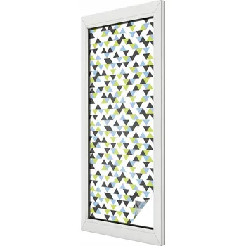 Okenní dekorace Ozdobná Fólie mléčná fólie Samolepicí Geometrické trojúhelníky 50x146