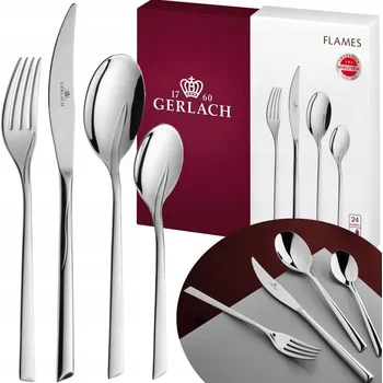 Příbor Sada příborů Gerlach, příbory gerlach pro 12 osob Flames, krabička 48 dílů