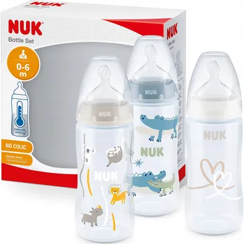 Kojenecká láhev NUK First Choice Plus Kojenecké Lahve Pro Miminka 0-6 Měsíců 300 ml 3 Kusy