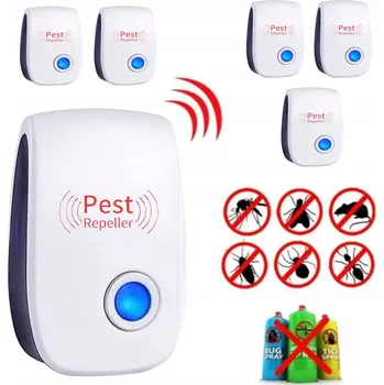 Odpuzovač zvířat 6 x ULTRASONICKÝ ODPUZOVAČ ŠKŮDCŮ, MYŠÍ, ŠVÁBŮ, PAVOUKŮ