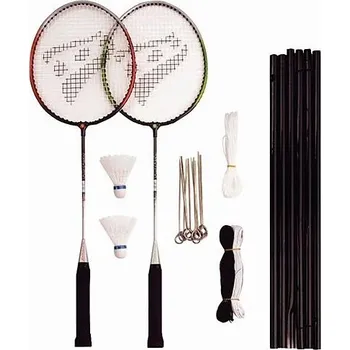 Badminton Napínák, obal, raketa, síť, sloupek, sada míčků, sada raket Rucanor Match 250