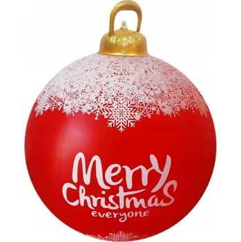 Vánoční dekorace Obrovská vánoční koule 60 cm nafukovací XXL