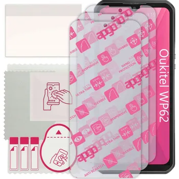 Pouzdro na mobilní telefon 3x Hybridní Sklo pro Oukitel WP62, alternativa tvrzeného skla