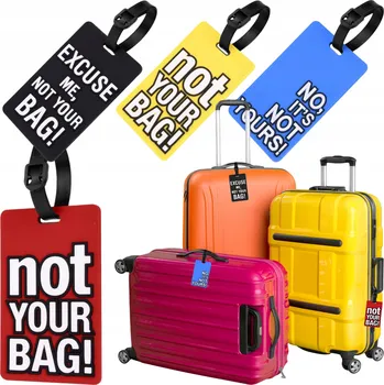 Příslušenství k zavazadlu 4x JMENOVKY NA ZAVAZADLA ŠTÍTKY NA KUFRY CESTOVNÍ IDENTIFIKAČNÍ KARTY SADA