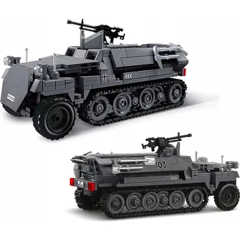 ostatní stavebnice STAVEBNICE vojenské – SdKfz 251 polopásový obrněný transportér | 436 dílů (KL18)