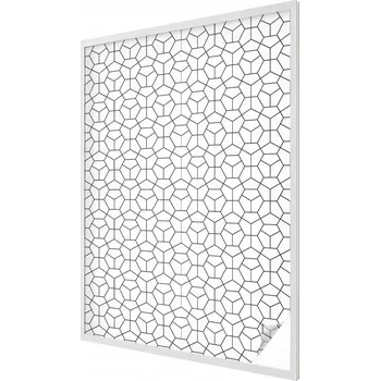 Okenní dekorace Fólie Dekorativní Mléčná na Skla Okna Výlohy Geometrické kostky 100x146 cm