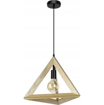 Trigonon Závěsné Svítidlo 1xE27 Max.60W Dub Olejovaný/Černý Kov