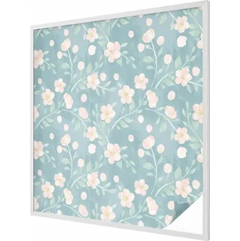 Okenní dekorace Dekorační Fólie na Okno Samolepicí Vitrážová Pastelové květy 100x100