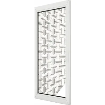 Okenní dekorace Fólie Dekorativní Mléčná na Skla Okna Výlohy Pletený symetrický vzor 50x146 cm