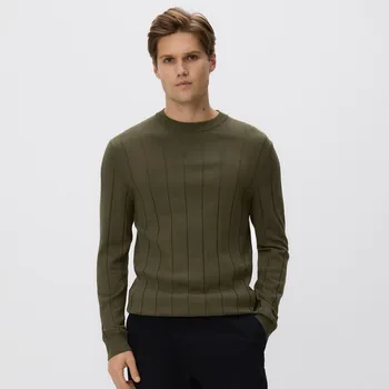 Pánský svetr Reserved - Svetr s viskózou - světle olivová - 028FR-81X - 028FR-81X-S