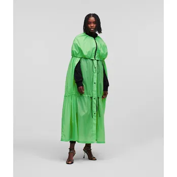 Dámský kabát KABÁT KARL LAGERFELD HUN'S PICK VOLUMINOUS RAINCOAT SUMMER GREEN