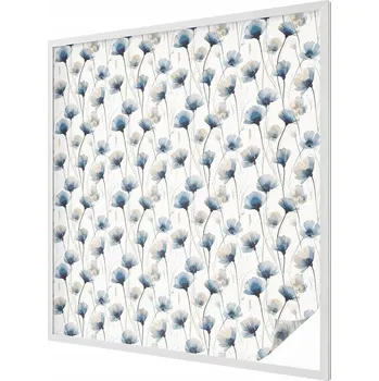 Okenní dekorace Fólie Samolepicí Samolepka na sklo Okno Modré květy 100x100