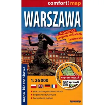 Warszawa laminowany plan miasta 1:26 000 mapa kieszonkowa Kolektiv autorů