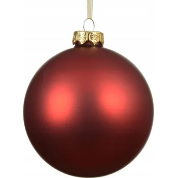 Vánoční dekorace Vánoční Koule na vánoční stromek matná skleněná červená velká 10 cm 1 ks