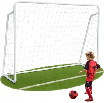 Fotbalová branka FOTBALOVÁ BRANKA PRO DĚTI VELKÁ KOVOVÁ SÍŤ KOLÍKY 300x200 cm