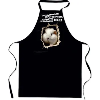 Kuchyňská zástěra Bavlněná černá kuchyňská zástěra S POTISKEM vtipná pro GRILOVÁNÍ dárek