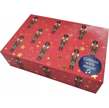 Dárková krabička Krabička s MELODIÍ Holly Jolly Christmas 15x10x4 cm
