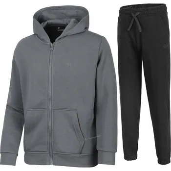 Chlapecká mikina 4F ZATEPLENÁ CHLAPECKÁ TEPLÁKOVKA ROZEPÍNACÍ MIKINA KALHOTY / vel 158