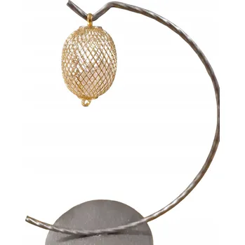 Vánoční ozdoba Vánoční Koule Vánoční ozdoba Zlatá kovová síťka Kamínky Glamour 7 cm