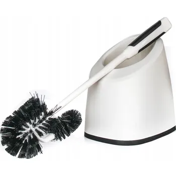 WC štětka WC kartáč volně stojící dvojitý čisticí okraje s nádobkou