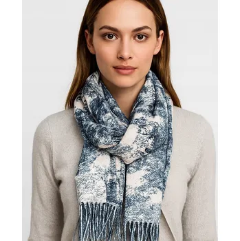 Šála Agrafka šála modrá 180 cm - dámská