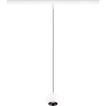 BIG WHITE (SLV) LIGHT EYE 2.0 48V závěsné svítidlo, DALI, délka závěsu 200 cm, 2700K, 30°, bílá / černá 1010461